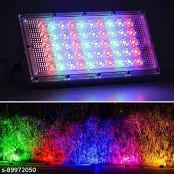 Brick Light 50W RGB Flood Light Brick Ultra Bright Lens LED Strip Light with Waterproof IP65 LED Lights Disco Lights Home Outdoor Light with Remote Control DJ Light 85% Energy Saving (Pack of 1)