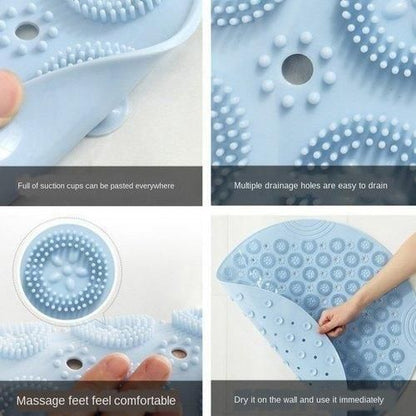 Bathroom Mat- Silicone Non Slip Round Bathroom Mat   (Pack of 1)