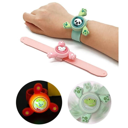 LED Light Spinning Slap Band Cartoon Bracelet for kids (Pack of 1)