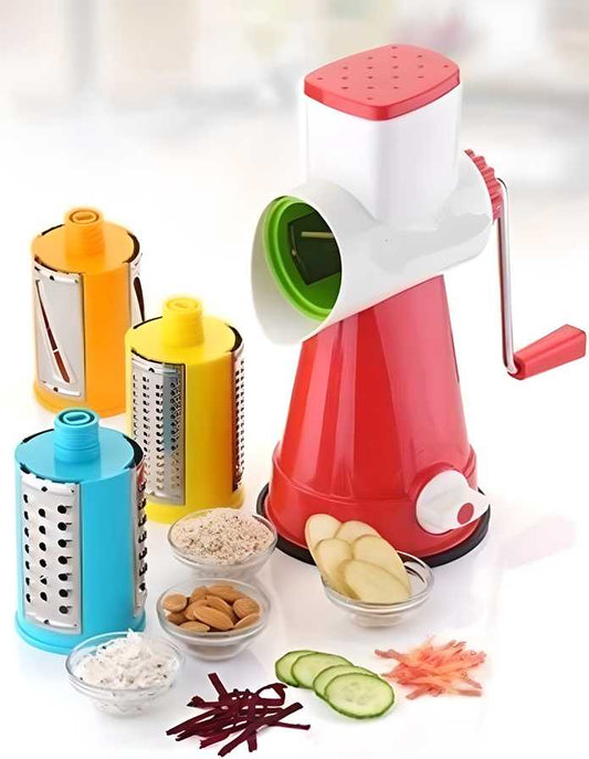 4-in-1 Rotary Drum Vegetable Grater &amp; Slicer (Pack of 1)