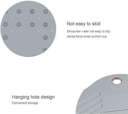 Bathroom Mat- Silicone Non Slip Round Bathroom Mat   (Pack of 1)